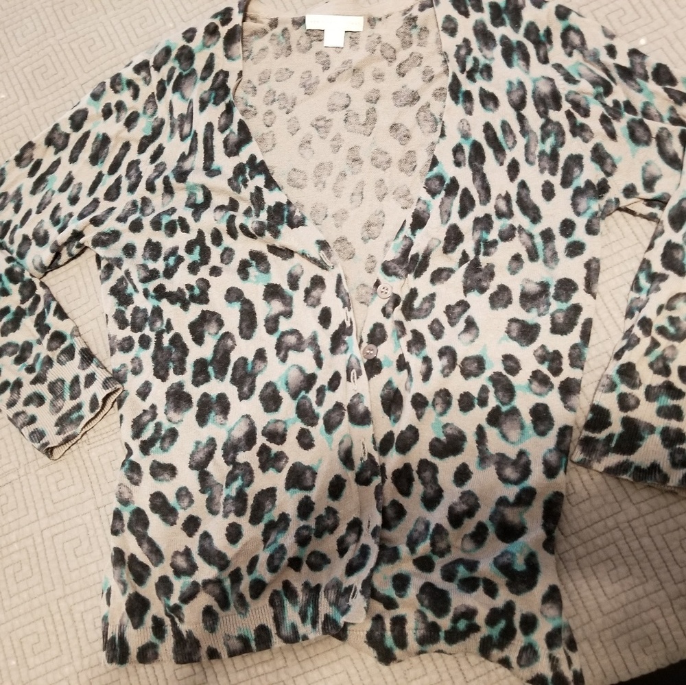 Light Gray Animal Print Cardigan